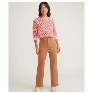Marine Layer Bridget Full Length Pants Size 6 Tan Cotton Blend Spring 2024